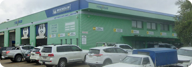 ACE Tyres & Auto Care workshop building and car park in Tingalpa